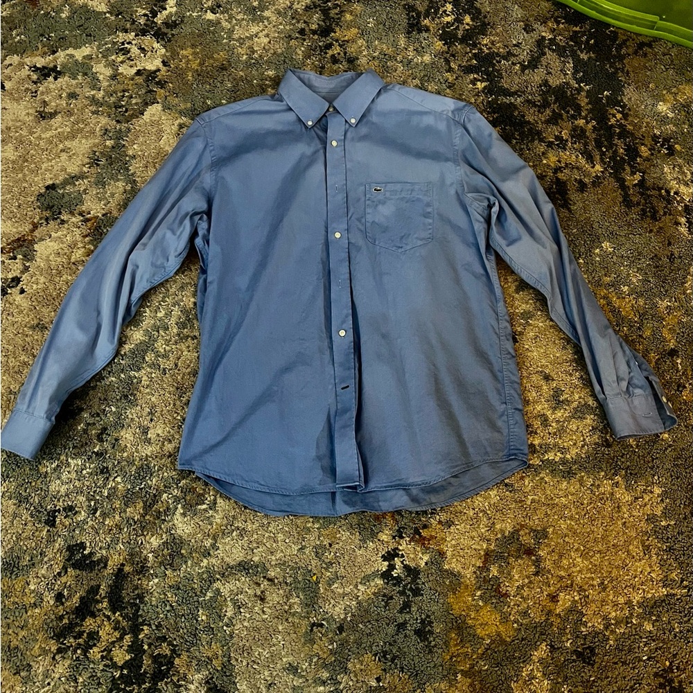 Lacoste Blue Casual Button Down Shirt